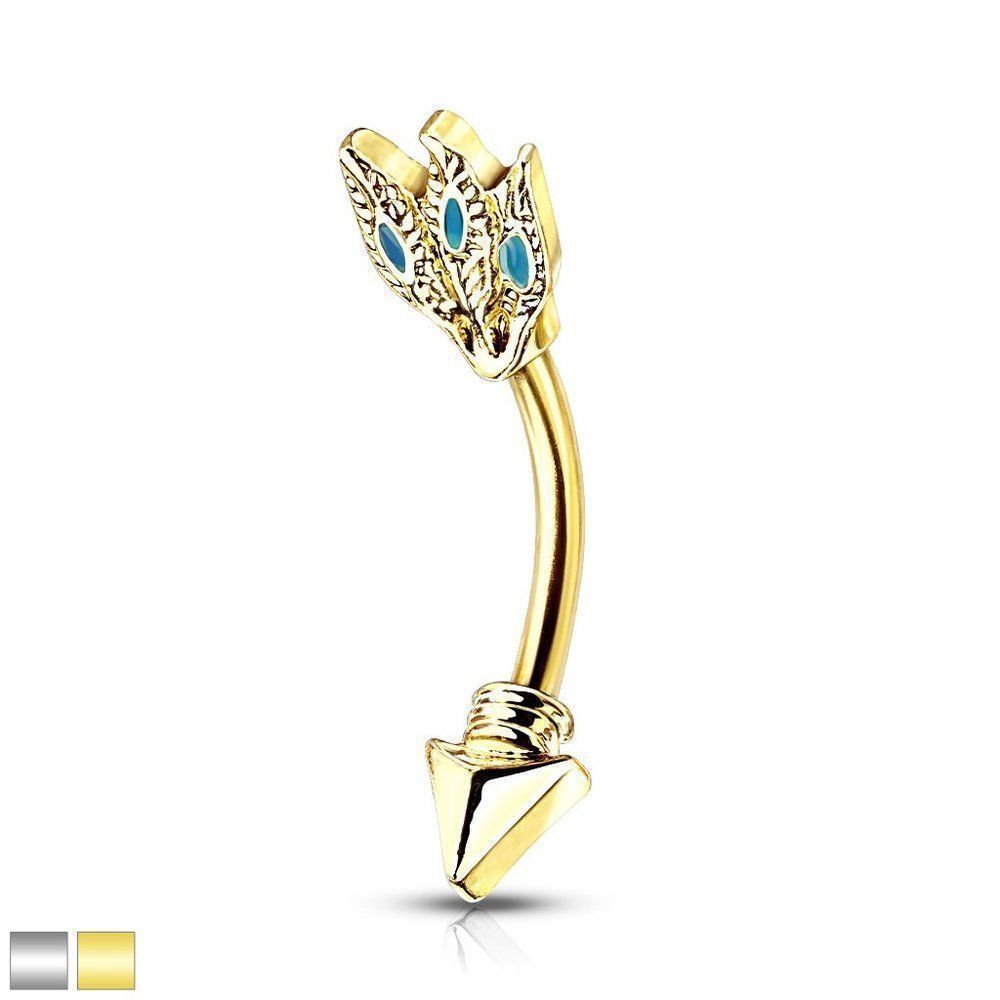 Stainless Steel Arrow Eyebrow Curved Barbell